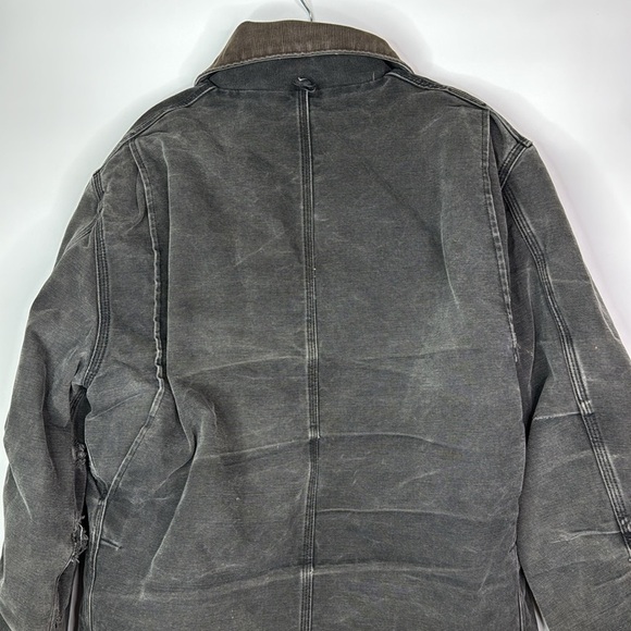 Vintage Carhartt C03 Arctic Black Insulated Canvas Chore Jacket Grunge Large 90s - Picture 5 of 12
